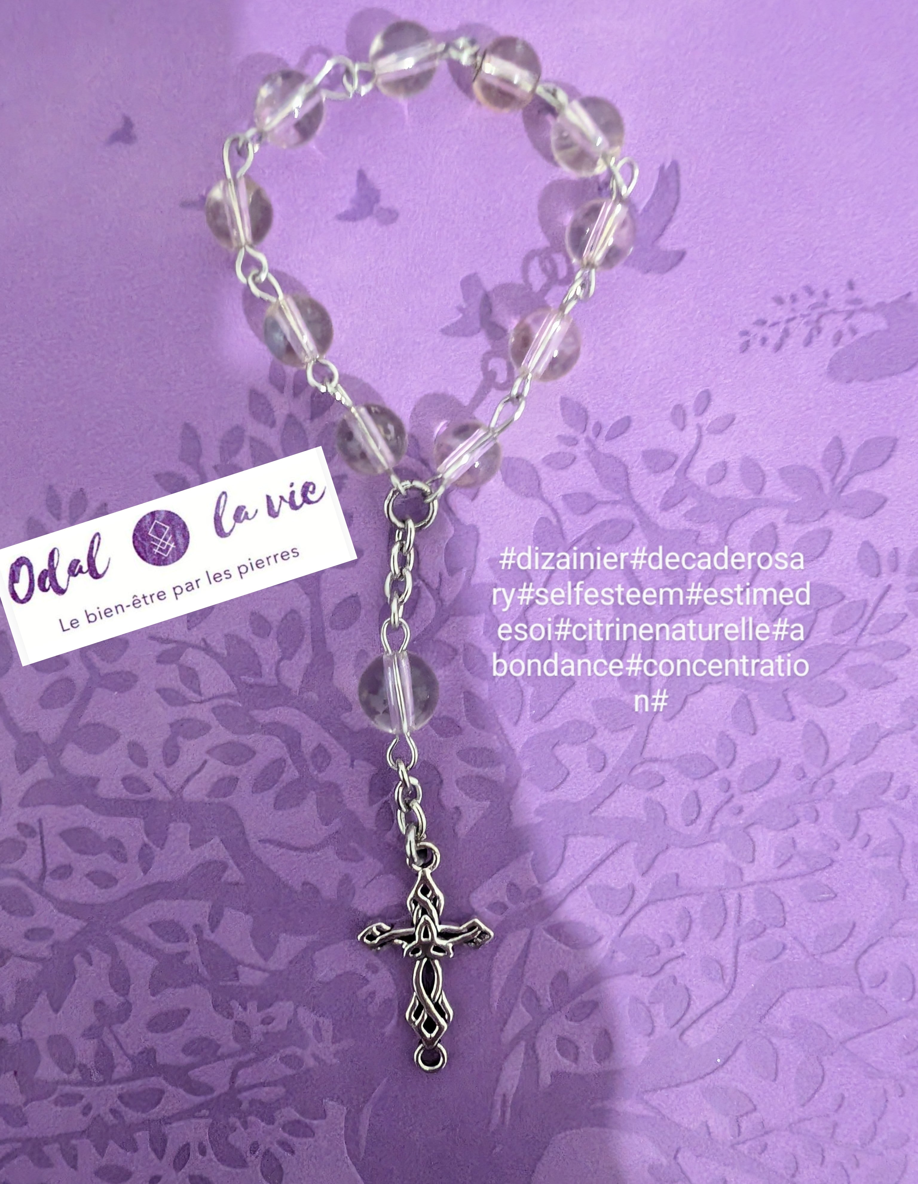 Dizainier abondance et protection en citrine naturelle_ nœud celtique